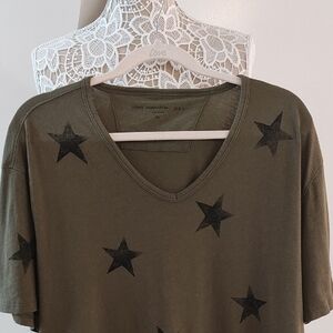 John Varvatos Khaki Star Print Women's Tee